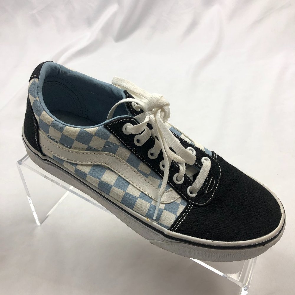 Vans Old Skool Checkered Blue Topaz Womens 8.5 Canvas Shoe Sneakers